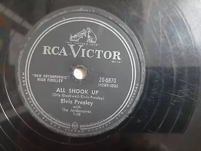 Elvis Presley 78 Rpm Record All Shook Up/heartaches Begin(rca Victor 206870)1957 • $14.56