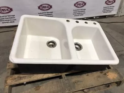 Kohler K-5932 Executive Chef 33  2 Basin Under Mount Cast-Iron Kitchen Sink • $485