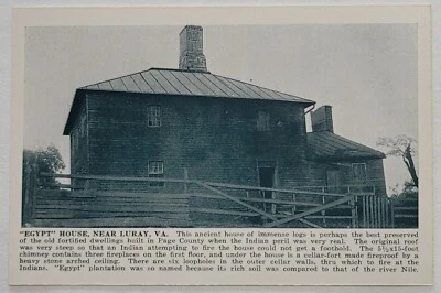 $5 • Buy Egypt House Near Luray Va SPH #v Virginia Postcard 1920's