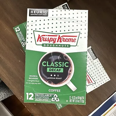 Krispy Kreme Classic Decaf Coffee K-Cup Pods 36 Count (3 Boxes Of 12) • $19.99