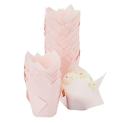$13.99 • Buy 100-Pack Cupcake Muffin Liners Baking Cups For Weddings Baby Showers, Baby Pink