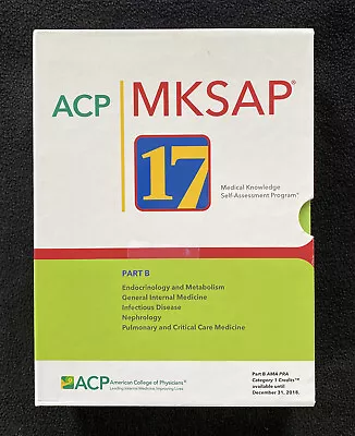 ACP MKSAP 17 PART B  Medical Knowledge Self-Assessment Program 5 Book Box Set • $21.56