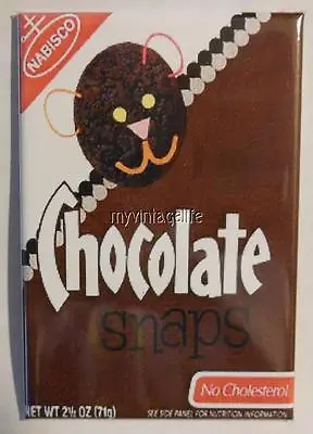 NABISCO CHOCOLATE SNAPS COOKIES NOT FOOD 2  X 3  Fridge MAGNET VINTAGE Art  • $8.25