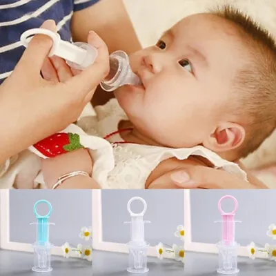 Squeeze Baby Medicine Dropper Infant Nipple Syringe Pacifier Feeder Dispenser • £4.08