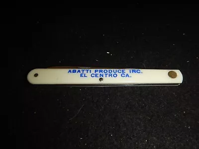 Vintage Pocket Pen Folding Knife Advertising Abatti Produce El Centro CA USA • $9.95