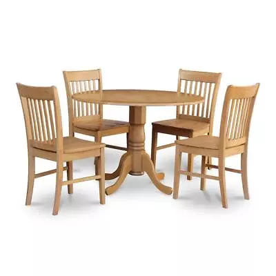 5 Pc Small Kitchen Table Set-round Table And 4 Dining Chairs • $461.28