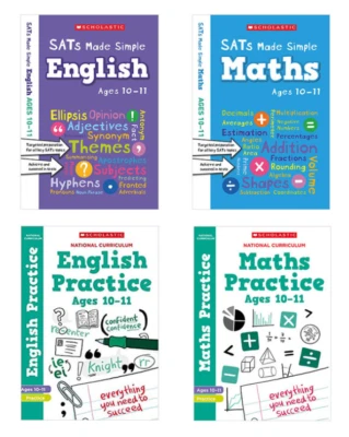 £17.99 • Buy Scholastic SATs Practice & Revision 4 Book Pack, KS2 Year 6 Ages 10-11