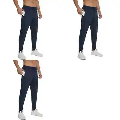 Tracksuit Bottoms Men Slim Fit Joggers Gym Elasticated Waist With Pockets • £8.99