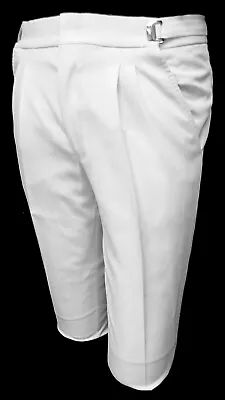 Men's White Tuxedo Pants Adjustable Waist With Satin Stripe Machine Washable  • $9.95