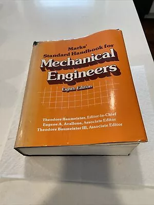 Mark’s Standard Handbook For Mechanical Engineers Eighth 8th Edition Book Manual • $19.50