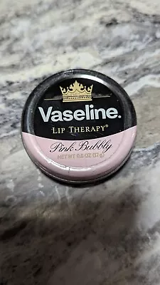 Vaseline Lip Therapy Pink Bubbly Lip Balm Tin Limited Edition 0.6 Oz New • $9.90