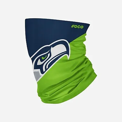 $10 • Buy Seattle Seahawks Big Logo Gaiter Scarf NFL Licensed Face Head Neck Covering 