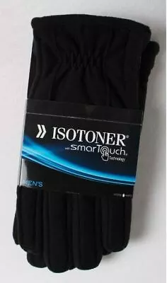 Isotoner Mens 700M1 Smart Touch Winter Gloves Black - MSRP $55 NWT • $11.99