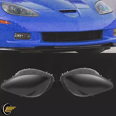 For 05-13 C6 Corvette Headlight Lens Lamp Cover Lenses Anti-UV Clear Replacement • $41