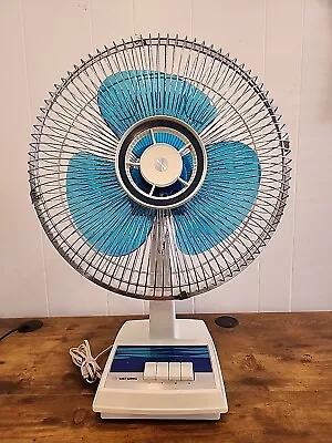 Vintage Tatung Blue Blade Model LA-12 12” Electric Oscillating 3 Speed Fan • $50.99