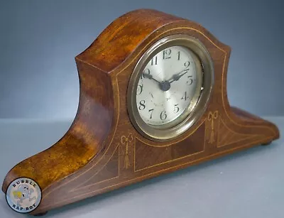 Napoleon Hat Mantel Clock Inlaid Antique Circa Edwardian  Non Runner  • £40