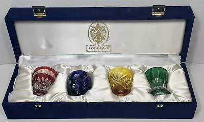 Fabergé Bohemian Vodka Shot Glass Set Imperial Collection Na Zdorovye Velvet Box • $449.98