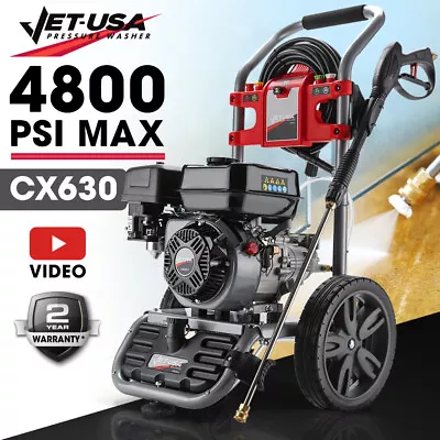 JET-USA 4800PSI Petrol Powered High Pressure Washer Water Cleaner Power Jet Hose • $456