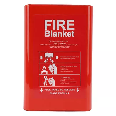 Flame Retardant Fire Blanket Glass Fibre Heat Insulation Blanket For Home Outdoo • £20.95
