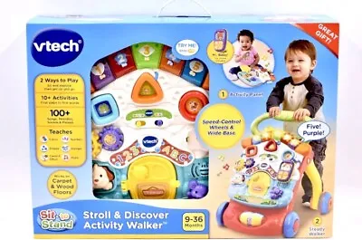 Vtech Sit To Stand Stroll & Discover Activity Walker Toy 8-36 M Baby And Toddler • $54.95