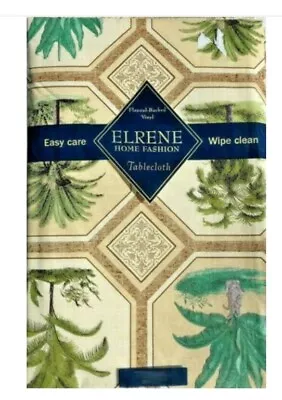 $18.30 • Buy Tropical Palm Tree Vinyl Flannel Back Tablecloth 60  Rd Beach Summer House