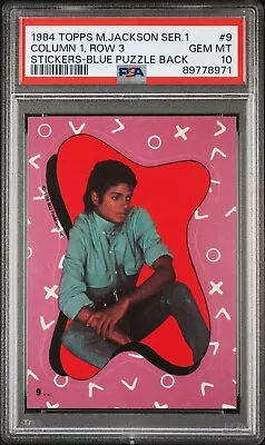 1984 Topps Michael Jackson Series 1 #9 RC PSA 10 GEM Mint Rare Blue Back Pop 4 • $249.99