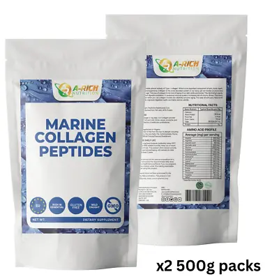 Hydrolysed Marine Collagen Powder 10000mg Hair Skin Joints 1KG • £49.99