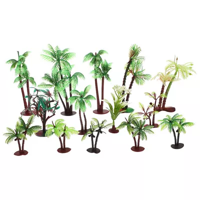 14Pcs Miniature Palm Tree Miniature Landscape Trees Model Train Trees • £7.77