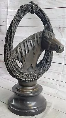 Impressive Large Vintage Victorian Bronzed Genuine Metal Horse Statue Figure N/r • $244.65