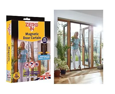 Magnetic Fly Screen Door Curtain Zero In Home Pest Control 99cm X 210cm Doors • £7.99
