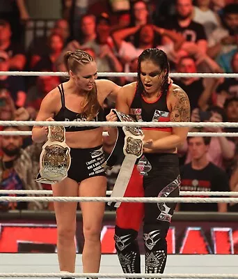 RONDA ROUSEY & SHAYNA BASZLER 8x10 COLOR PHOTO ROH ECW WWE NXT AEW IMPACT 17 • $7.96