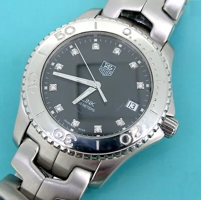 Tag Heuer Link 200 Meters WJ13 Stainless Steel Diamonds Quartz Watch 39 Mm • $999