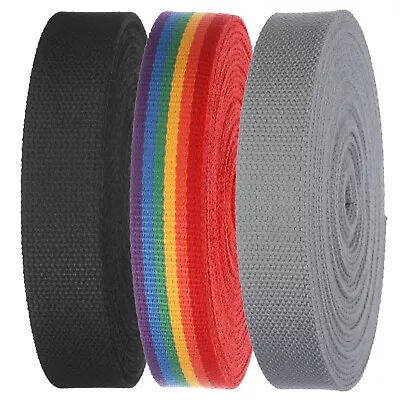 Heavy Duty 1.25  Wide Canvas Webbing Roll Strap For Belts Bags Crafts • $7.99