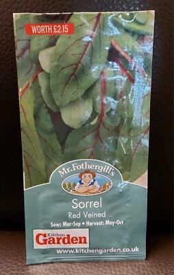 £0.99 • Buy Mr.Fothergill's Sorrel Red Veined (1000 Seeds)