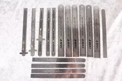 Lot Of 16 Vintage Stainless Steel 6  Pocket Rulers With Decimal Equivalents • $49.95