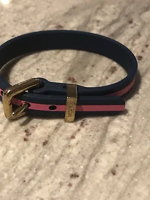 Marc By Marc Jacobs Navy & Pink Rubber Bracelet • $8.83