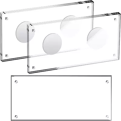 2 Pack Currency Display Acrylic Dollar Bill Holders Acrylic Money Frame Self Adh • $16.88