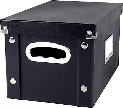 Vinyl Record Storage Box - 7 /45 RPM - 1 Pack Crate Holds Up To 75 Vinyl Albums • $24.41