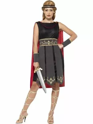 Ladies Roman Warrior Costume Spartan Gladiator Womens Fancy Dress Outfit UK16-18 • £18.38