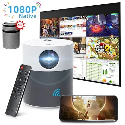 Portable HD 1080P Wireless WiFi Projector Buetooth Android Home Movie Theater AU • $202.99