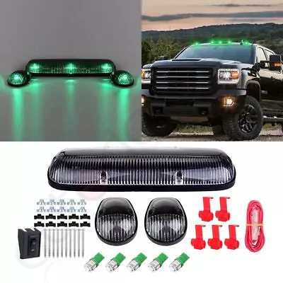 $27.53 • Buy 3Pcs Cab Marker Car Roof Cover + T10 Green LED For Chevy Silverado/Gmc Sierra