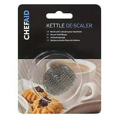 Chef Aid Stainless Steel Doughnut Kettle De-scaler Descaler Silver Lime-scale UK • £3.95