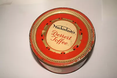 £9.99 • Buy Mackintosh’s Dessert Toffee Sweet Empty Tin Advertising Authentic Vintage Retro