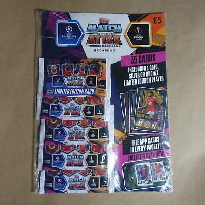 35 Sealed Cards Match Attax  20/21 Card Game Set • £5
