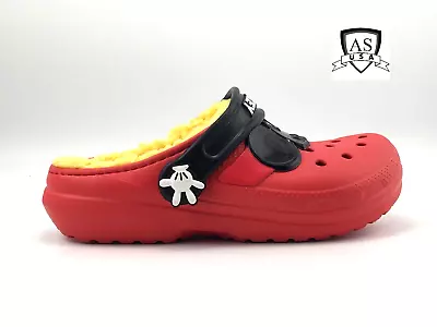 Crocs Kids' Classic Lined Disney Minnie Mickey Mouse Shoes Toddler C12 J1 New • $47.49