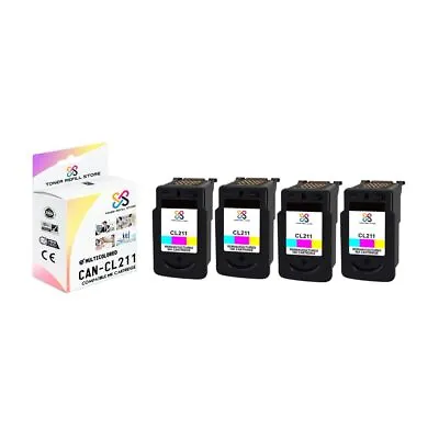 4PK TRS CL211 Multicolored HY Compatible For Canon Pixma IP2700 Ink Cartridge • $115.99