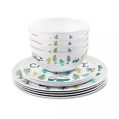 12-Piece Melamine Multicolor RV Sketch Design (53315) • $21.58