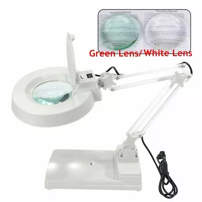 10/20X Magnifier LED Workbench Desk Lamp Reading Magnifying Glass Lens • $47.49