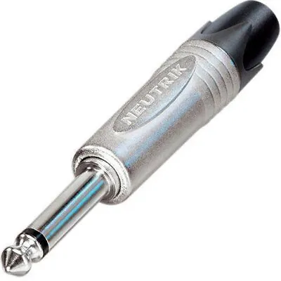 Neutrik NP2X 1/4  6.35mm TS Mono Jack Plug 2 Pole Guitar Connector Nickel • £4.60