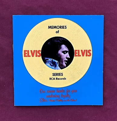 Memories Of Elvis Presley Series Rca Records Promotional Photo Album Catalog • $6